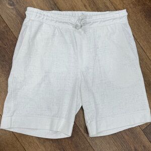 Zara Men's White Flat Front Shorts